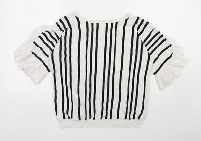 Womens UK Size 16 NEXT White Pullover Jumper