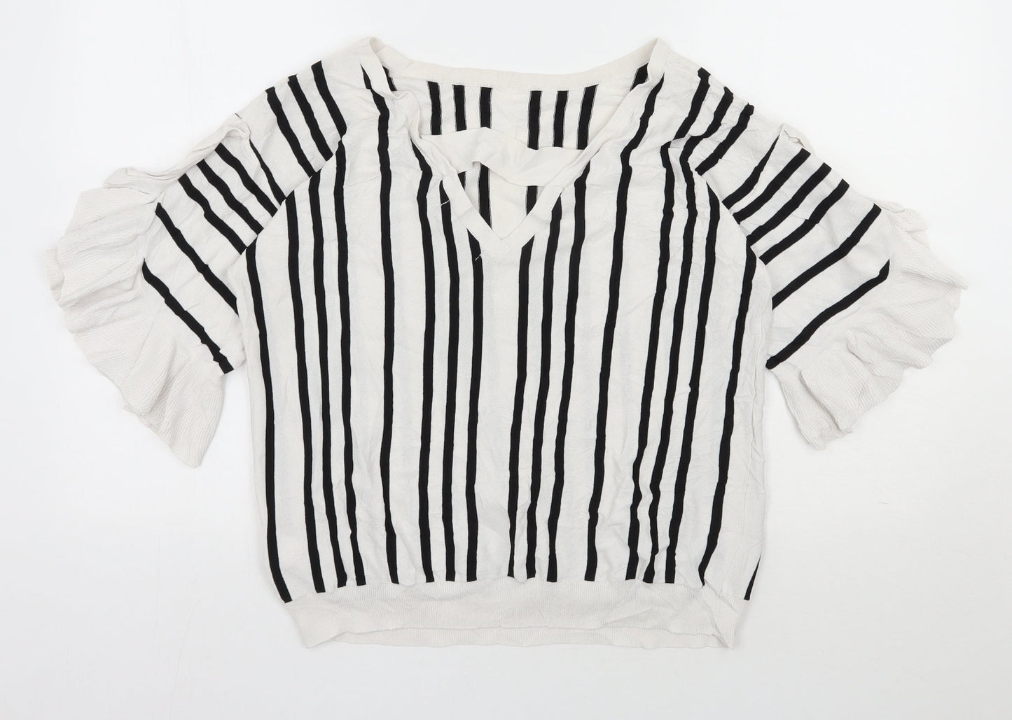 Womens UK Size 16 NEXT White Pullover Jumper