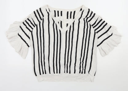Womens UK Size 16 NEXT White Pullover Jumper