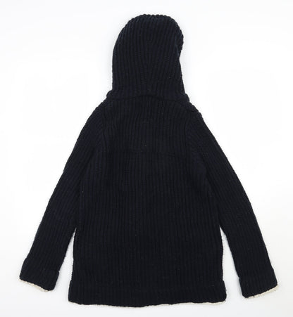 Lara knit Womens Blue Round Neck  Polyester Cardigan Jumper Size S