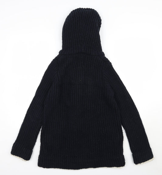 Lara knit Womens Blue Round Neck  Polyester Cardigan Jumper Size S