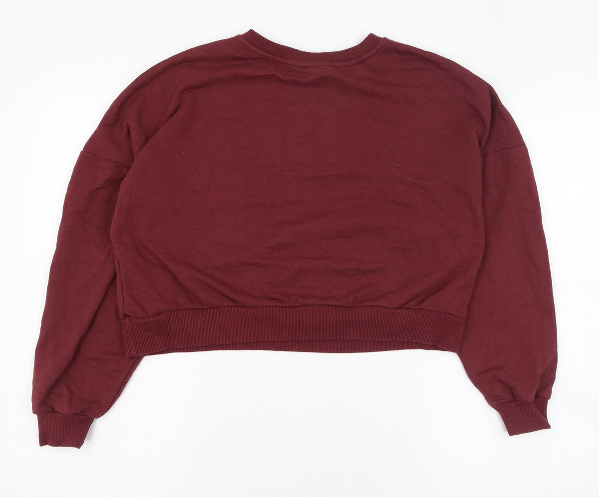 Back view of Primark women’s red cotton pullover sweatshirt, size UK 6, pullover - harry potter