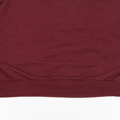 Brand and care label for Primark women’s red cotton pullover sweatshirt, size UK 6, pullover - harry potter