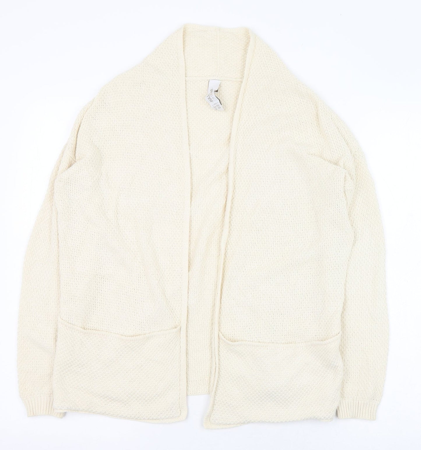 Womens UK Size 4 Pull&Bear Ivory Cardigan Jumper