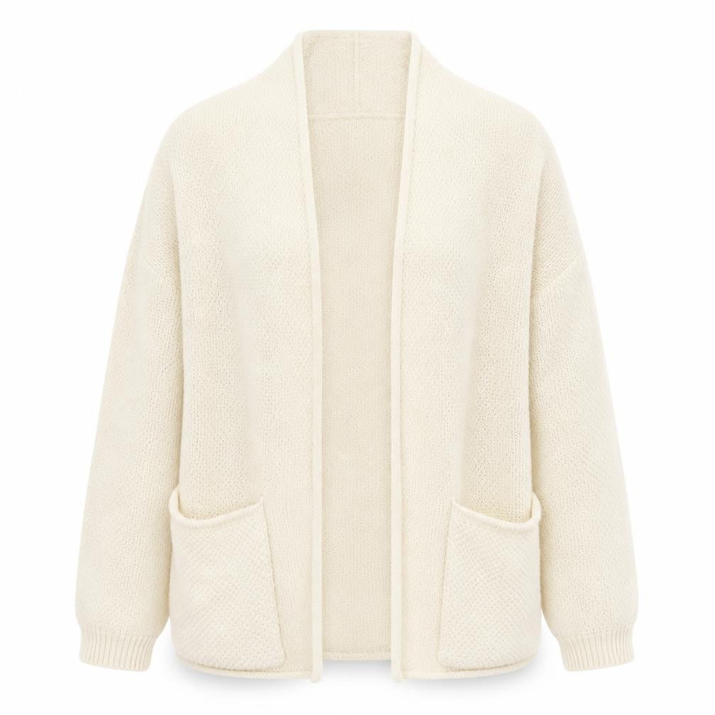 Womens UK Size 4 Pull&Bear Ivory Cardigan Jumper