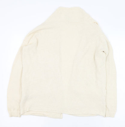 Womens UK Size 4 Pull&Bear Ivory Cardigan Jumper