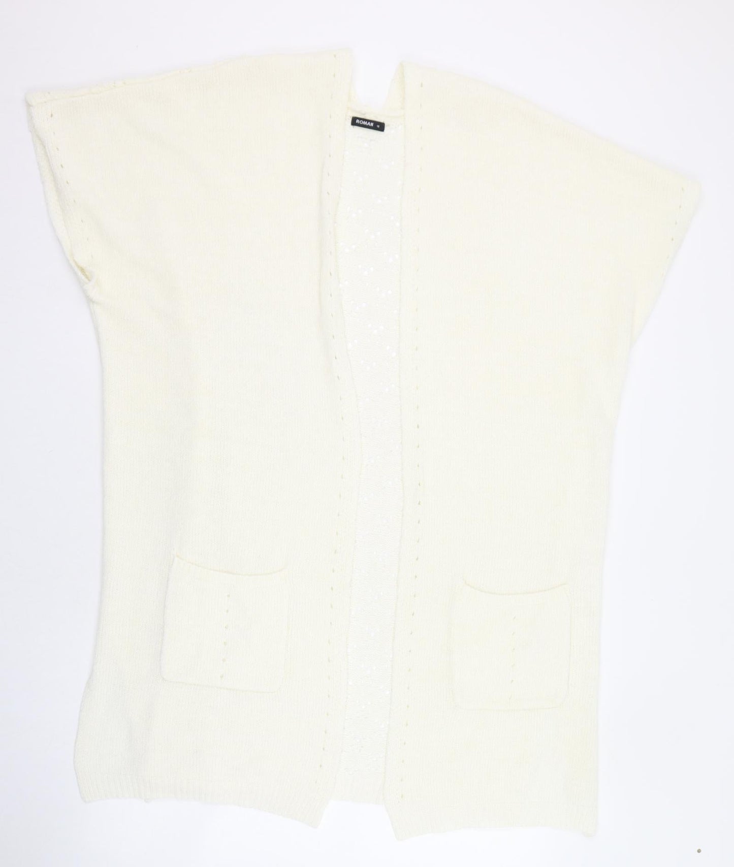 Womens UK Size 18 Roman Ivory Cardigan Jumper
