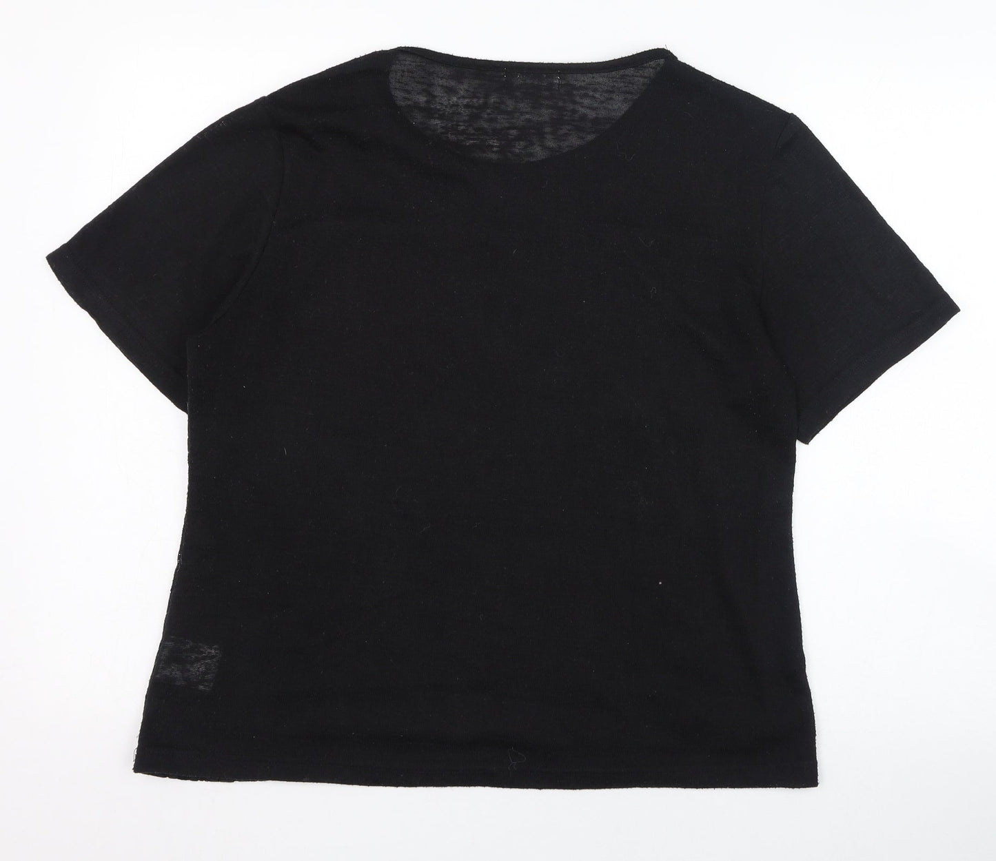 Womens UK Size XL Paramour Black Basic T-Shirt