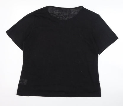 Womens UK Size XL Paramour Black Basic T-Shirt
