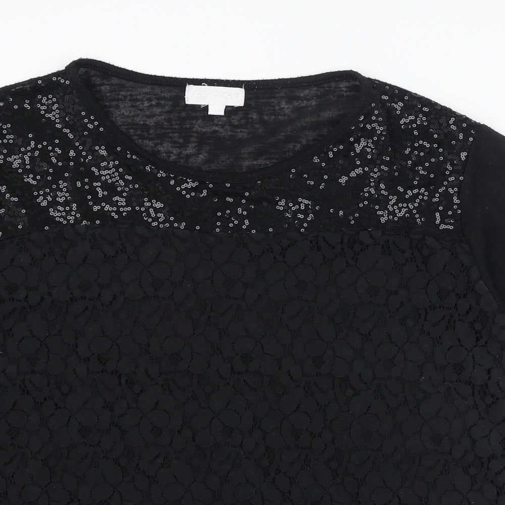 Womens UK Size XL Paramour Black Basic T-Shirt