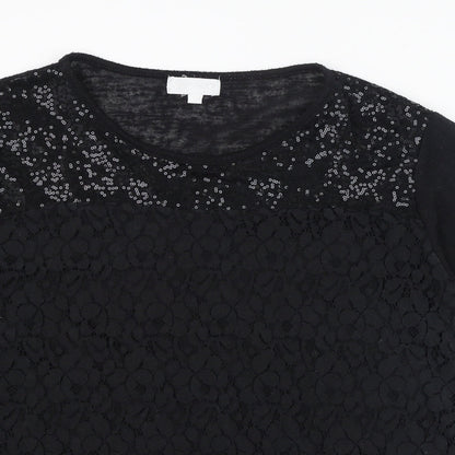 Womens UK Size XL Paramour Black Basic T-Shirt
