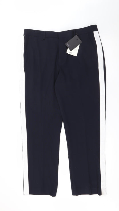 Womens UK Size 34 in ASOS Regular Fit  Blue Trousers