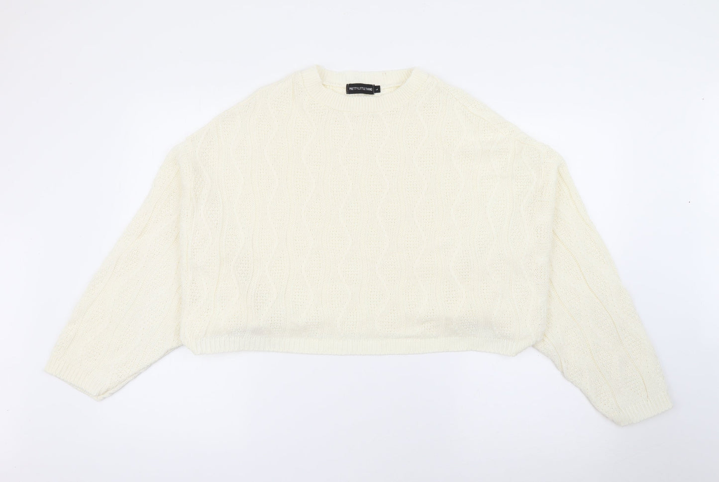 Womens UK Size L PRETTYLITTLETHING Ivory Pullover Jumper