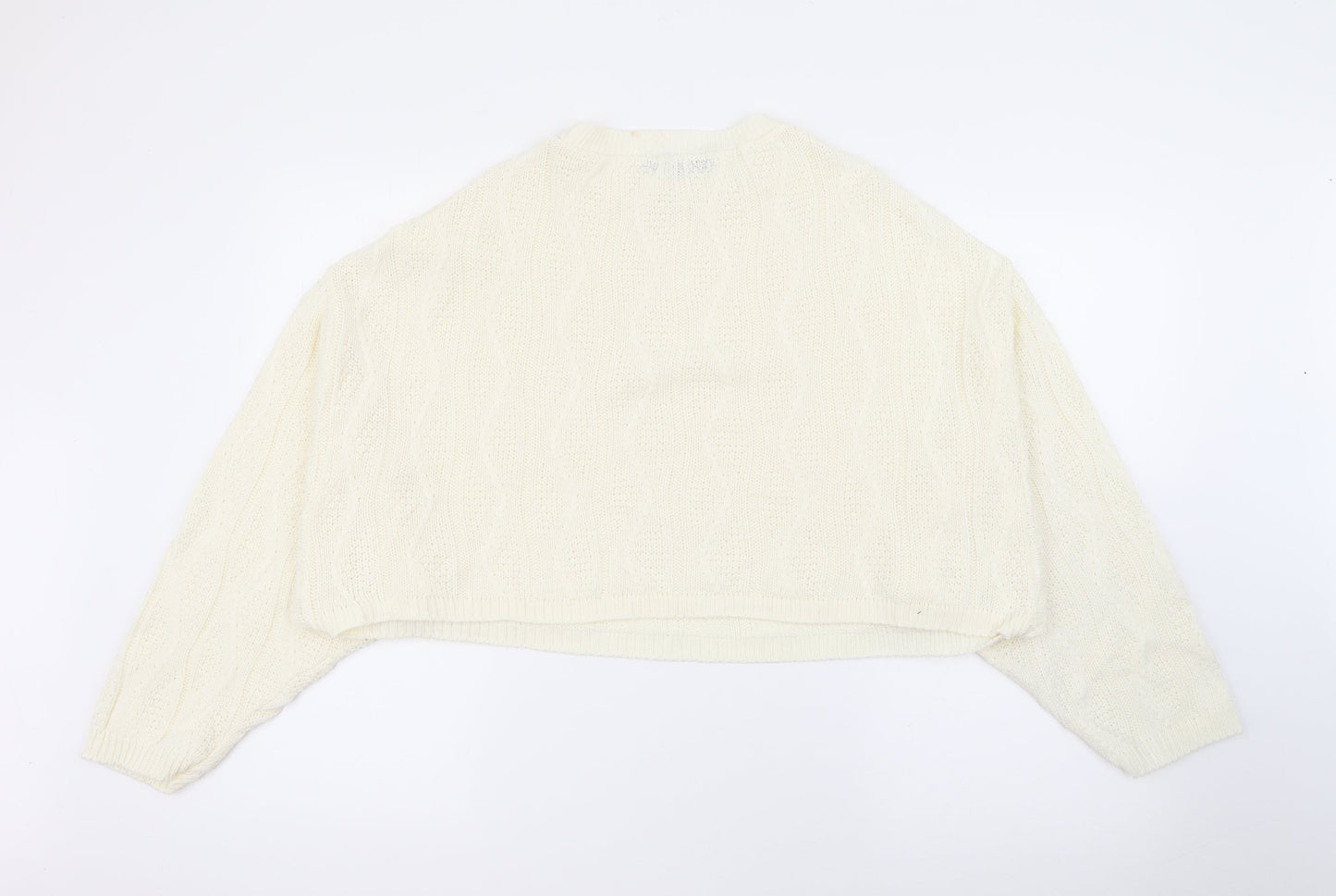 Womens UK Size L PRETTYLITTLETHING Ivory Pullover Jumper