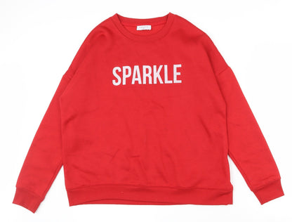 Papaya Womens Red  Polyester Pullover Sweatshirt Size M  Pullover