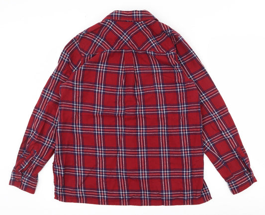 Womens UK Size 12 New Look Red Basic Button-Up
