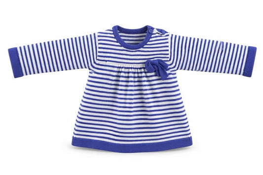Zara Girls Blue Striped Cotton Jumper Dress  Size 9-12 Months  Round Neck Button