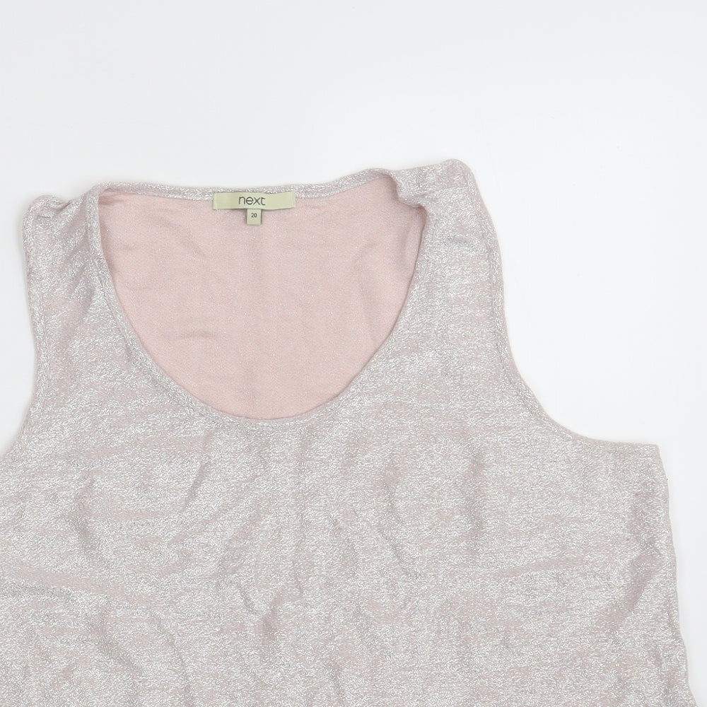 Womens UK Size 20 NEXT Pink Vest Sweatshirt