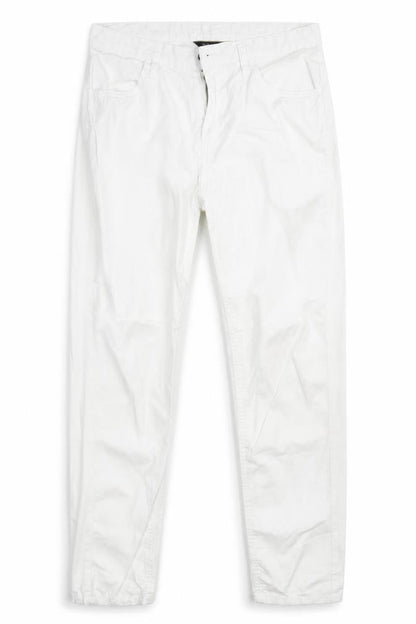 Front view of Originals women’s white cotton straight jeans, size UK 10, 28-inch leg regular zip