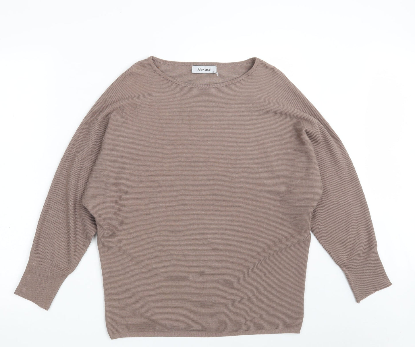Womens UK Size S Alexara Brown Pullover Jumper