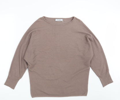 Womens UK Size S Alexara Brown Pullover Jumper