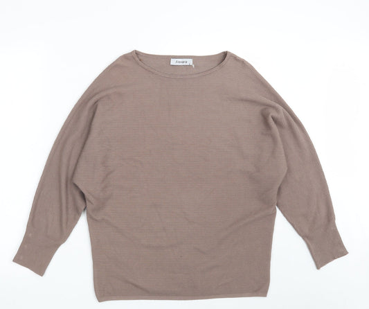 Womens UK Size S Alexara Brown Pullover Jumper