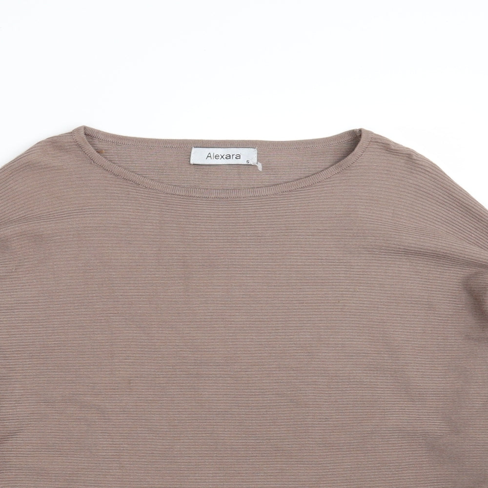 Womens UK Size S Alexara Brown Pullover Jumper