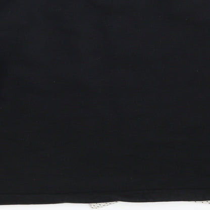 Marks and Spencer Girls Black  Cotton Pullover Sweatshirt Size 11-12 Years   - Future