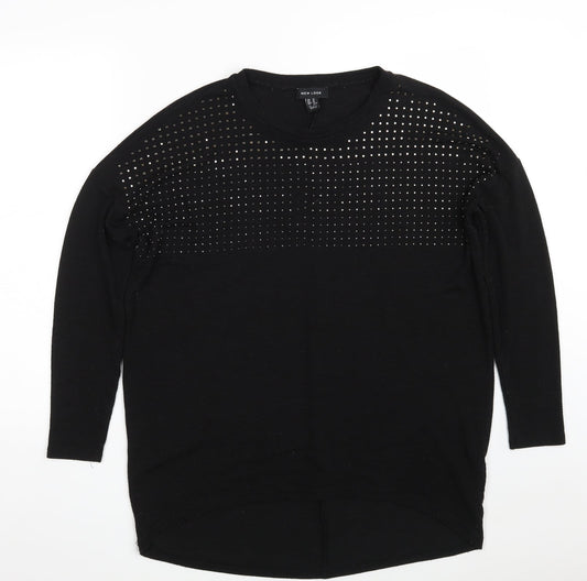 Womens UK Size M New Look Black Pullover Jumper