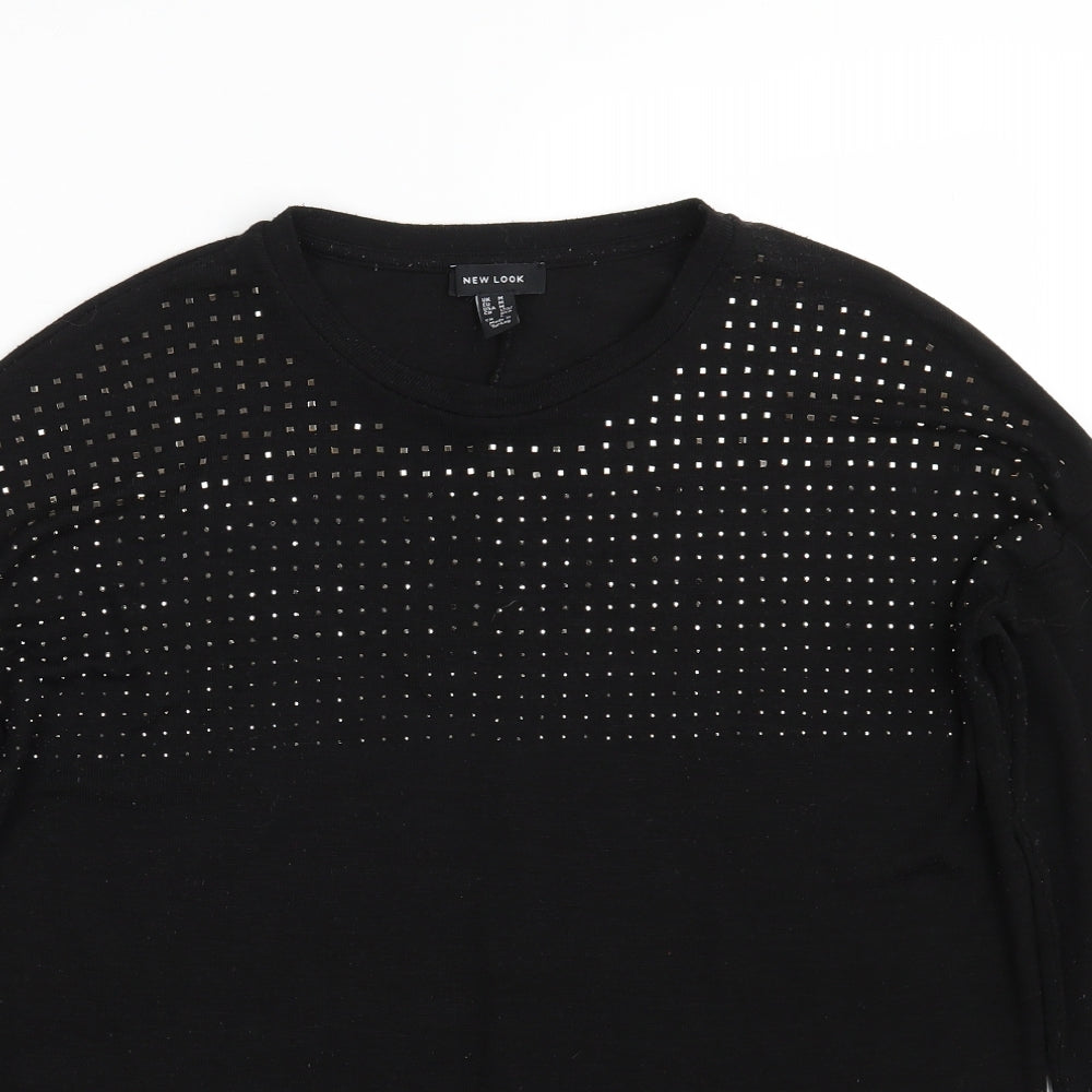 Womens UK Size M New Look Black Pullover Jumper