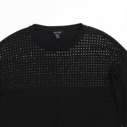 Womens UK Size M New Look Black Pullover Jumper