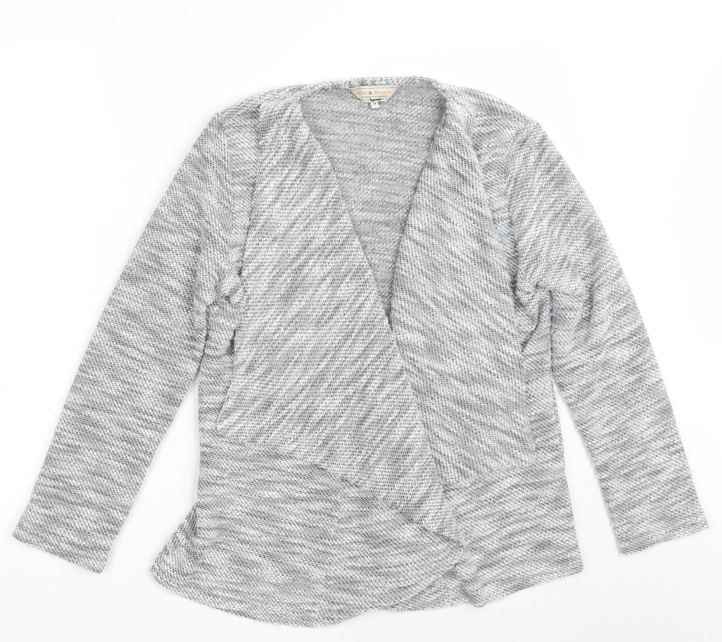Womens UK Size 12 Dorothy Perkins Grey Wrap Jumper