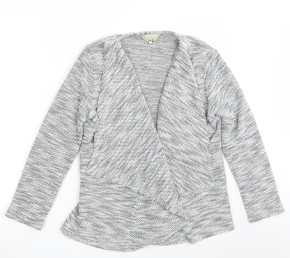 Womens UK Size 12 Dorothy Perkins Grey Wrap Jumper