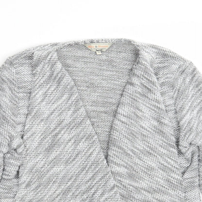 Womens UK Size 12 Dorothy Perkins Grey Wrap Jumper