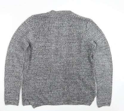 Womens UK Size M River Island Grey Wrap Jumper
