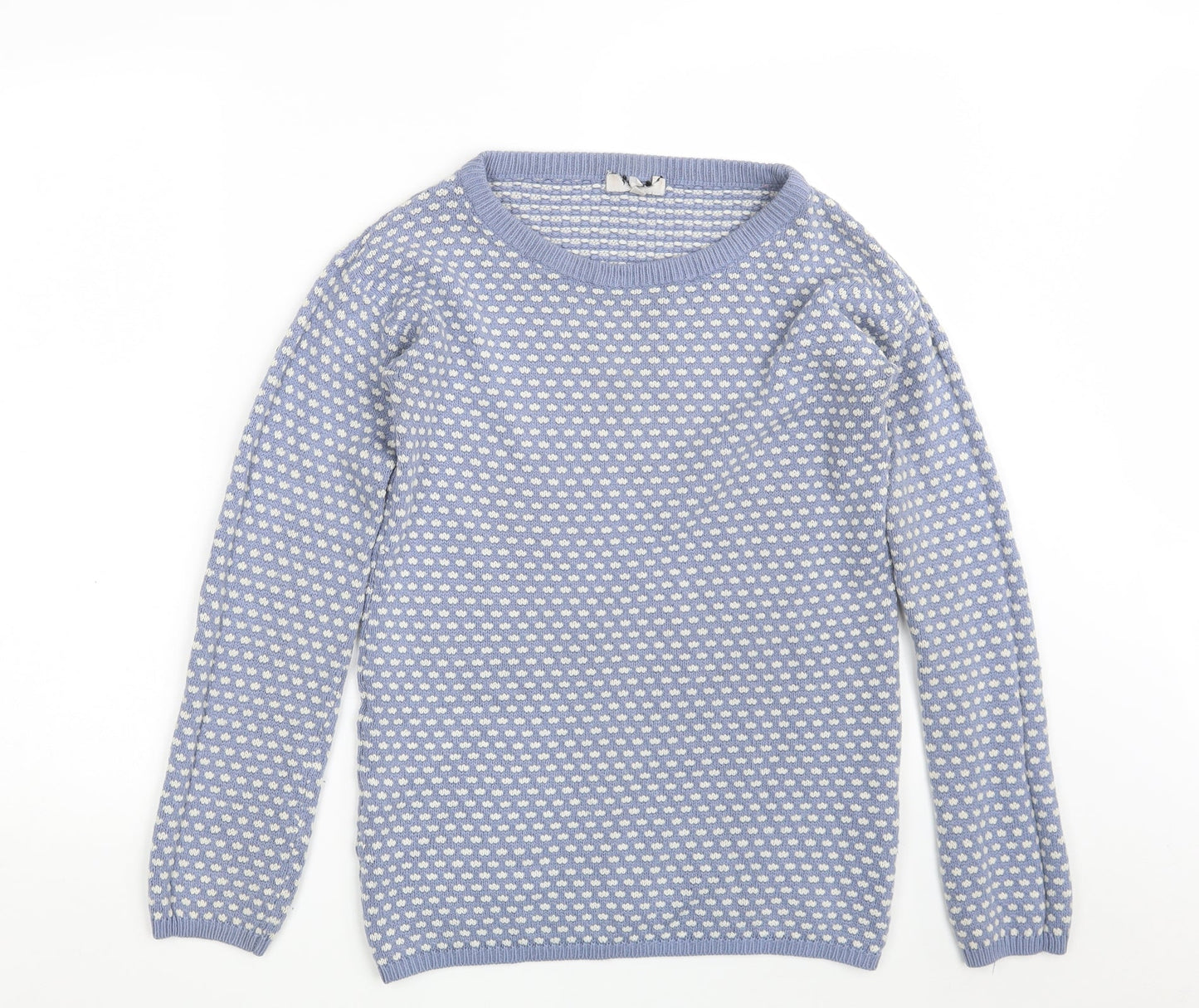 C&A Womens Blue Round Neck  Acrylic Pullover Jumper Size L