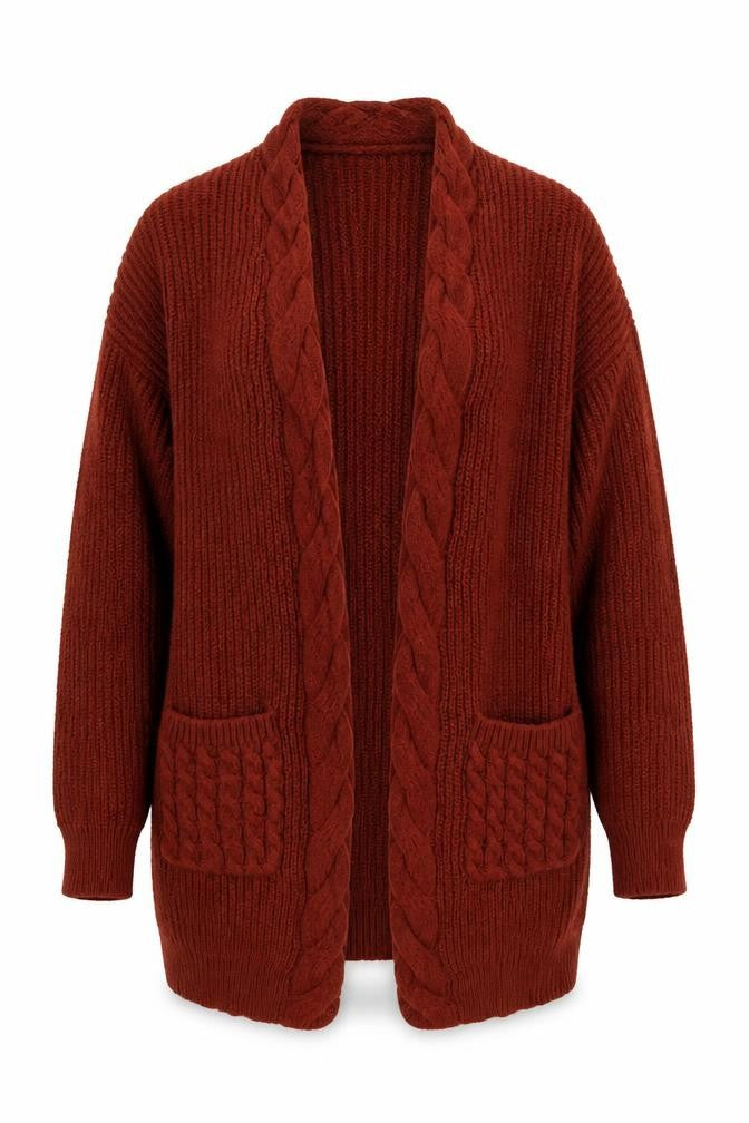 Womens UK Size 8 George Brown Cardigan Jumper