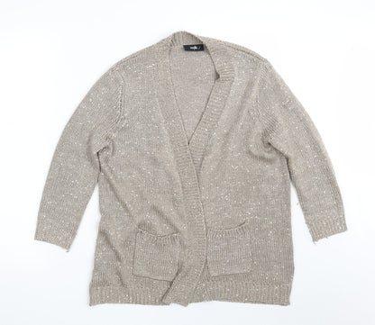 Womens UK Size S Wallis Silver Cardigan Jumper