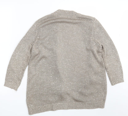 Womens UK Size S Wallis Silver Cardigan Jumper