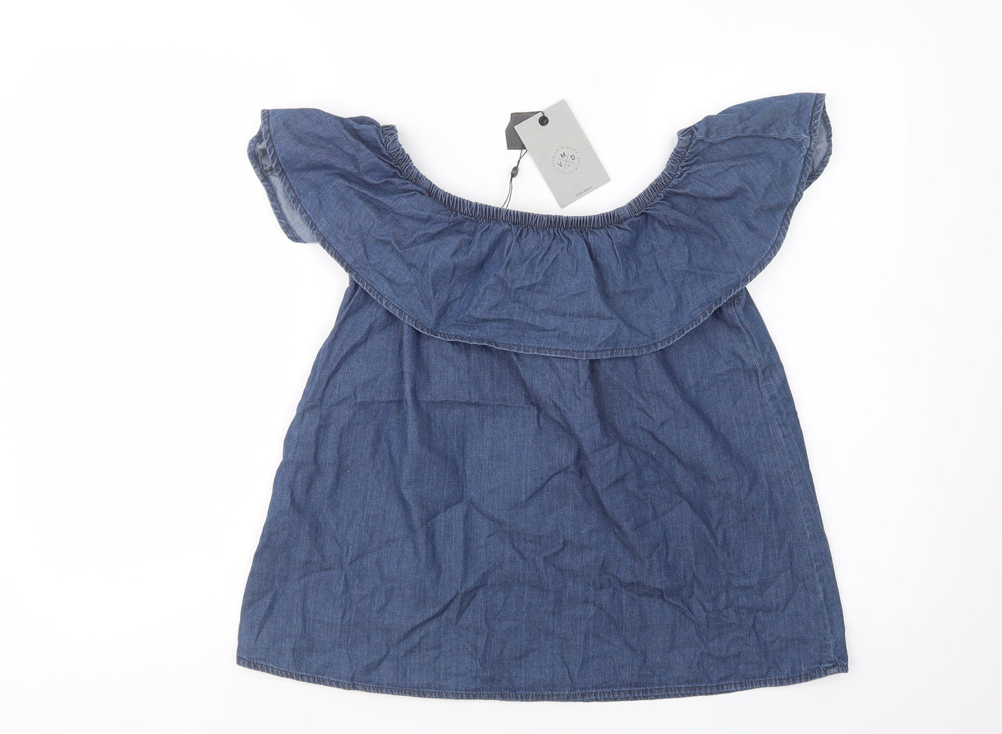 Womens UK Size M VERO MODA Blue Basic Blouse