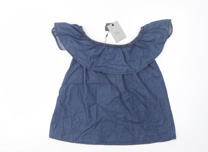 Womens UK Size M VERO MODA Blue Basic Blouse
