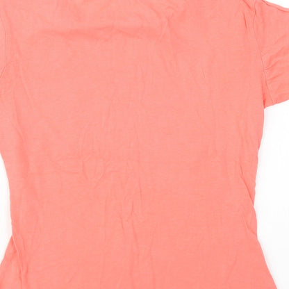 Primark Womens Orange  Cotton Basic T-Shirt Size 4 Crew Neck - Havana