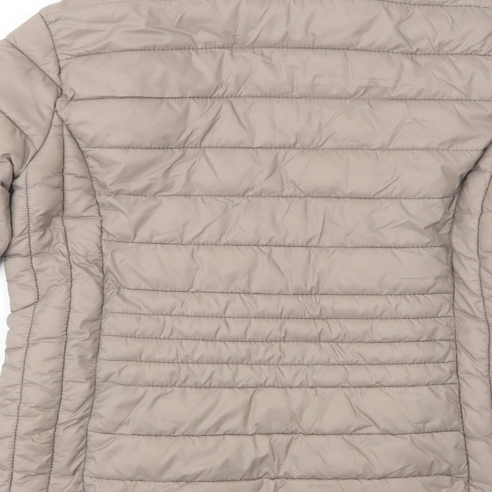 Primark Womens Beige   Quilted Jacket Size 6  Zip