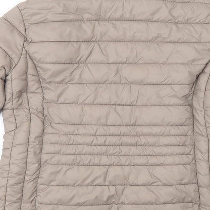 Primark Womens Beige   Quilted Jacket Size 6  Zip