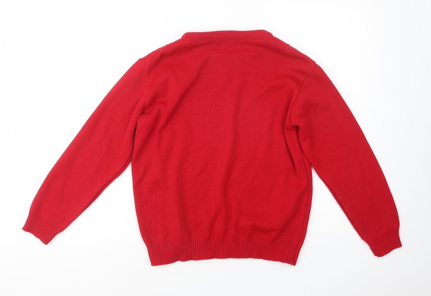 Womens UK Size S Merry Gold Red Pullover Jumper