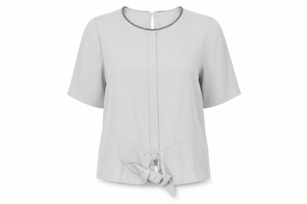 Womens UK Size 10 Gallery Grey Basic Blouse