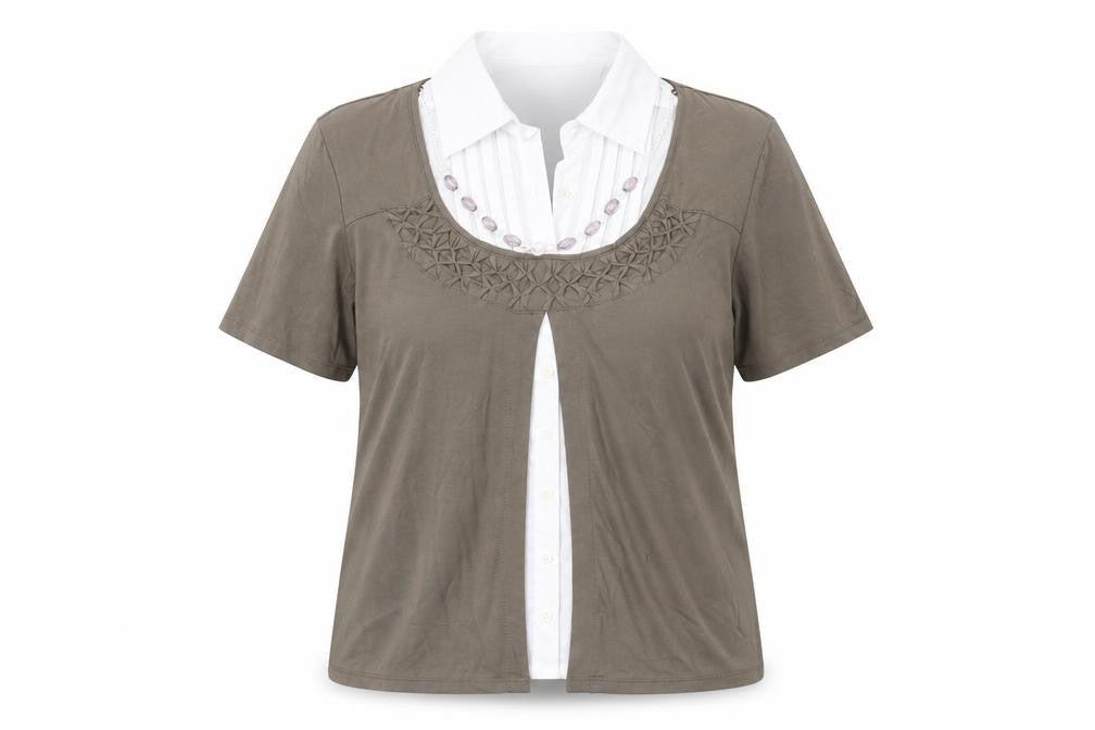 Womens UK Size 10 Gabriella Vicenza Green Basic Blouse