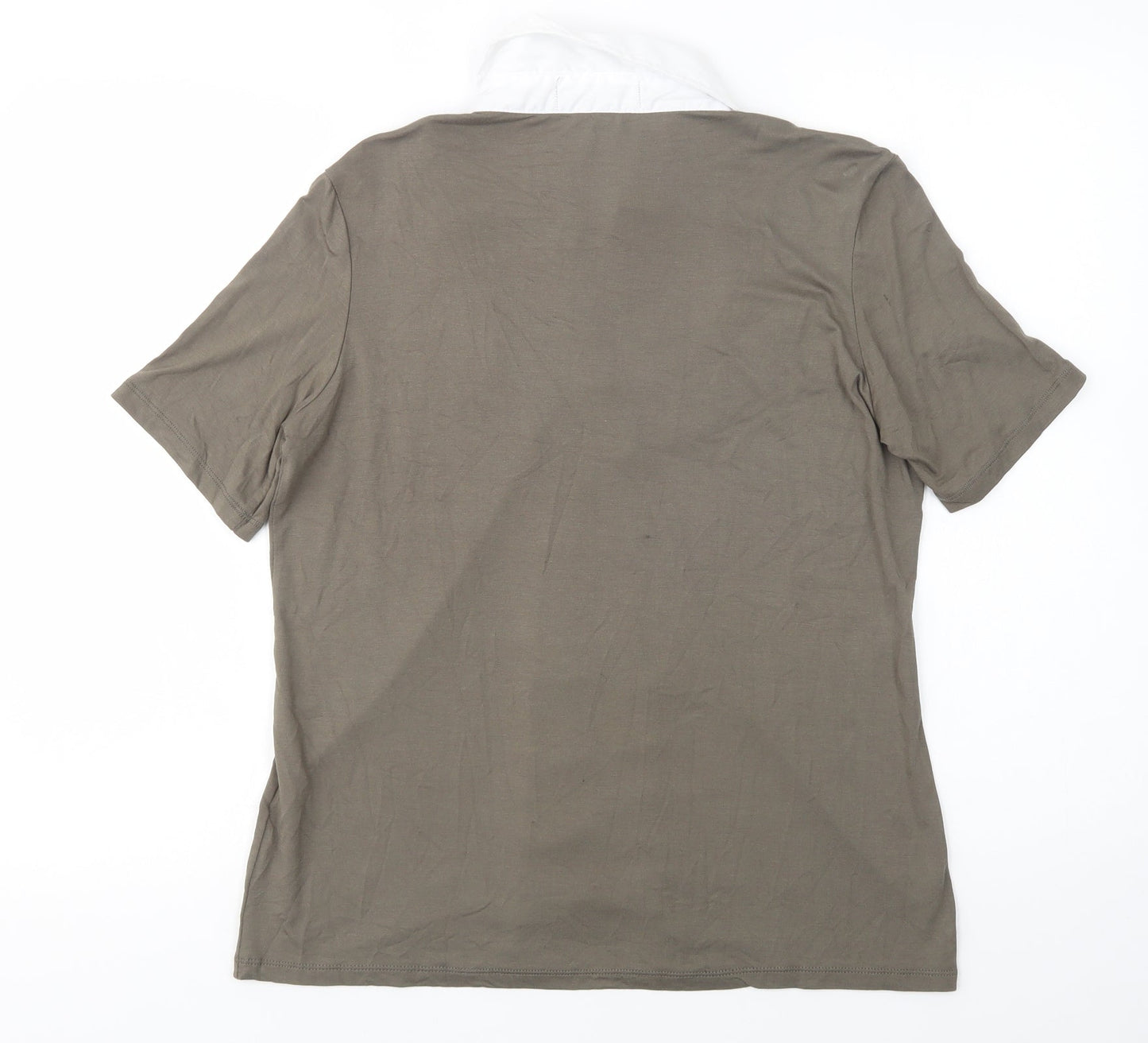 Womens UK Size 10 Gabriella Vicenza Green Basic Blouse