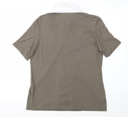 Womens UK Size 10 Gabriella Vicenza Green Basic Blouse
