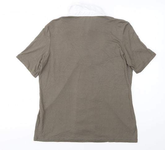 Womens UK Size 10 Gabriella Vicenza Green Basic Blouse